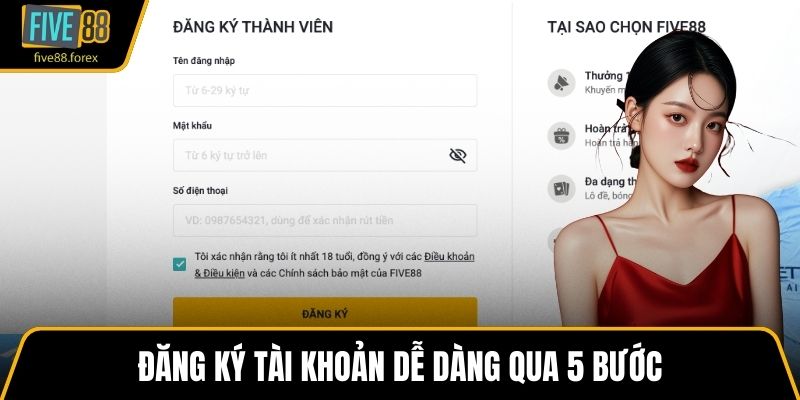 Đăng ký tài khoản dễ dàng qua 5 bước